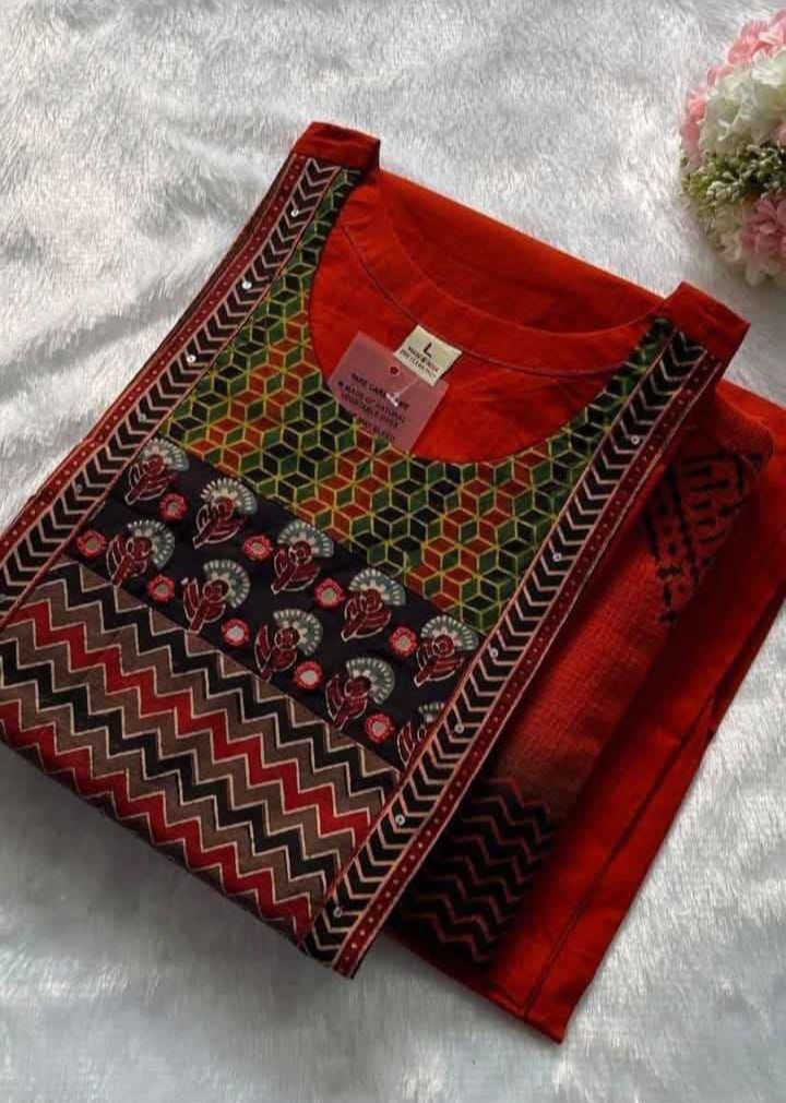Pure Jaipuri Cotton Dupatta Kurti Set