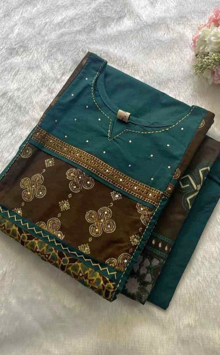 Pure Jaipuri Cotton Dupatta Kurti Set - Image 3