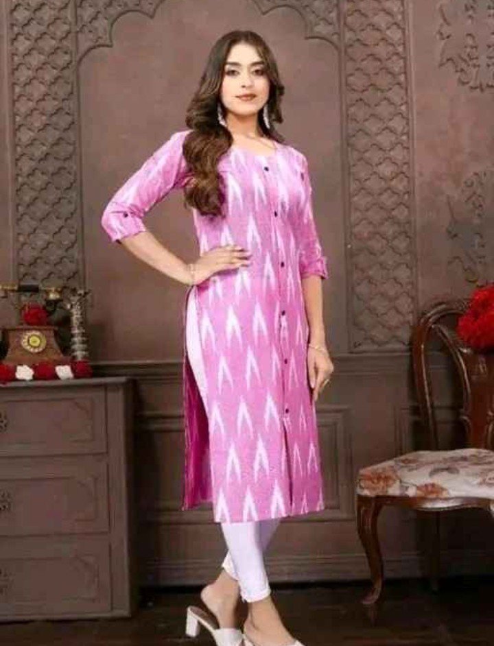 Pure Cotton Ikkat Kurti - Image 16