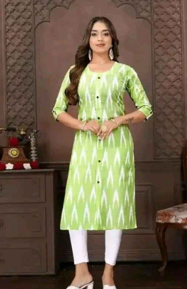 Pure Cotton Ikkat Kurti - Image 14