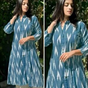 Pure Cotton Ikkat Kurti
