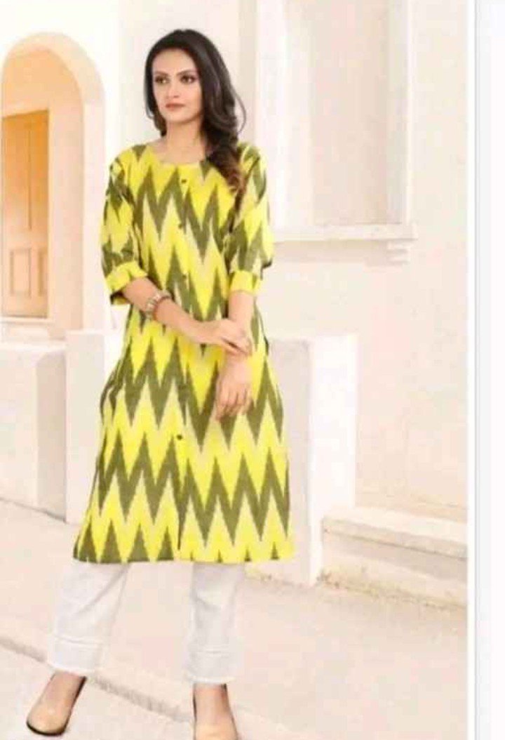Pure Cotton Ikkat Kurti - Image 13