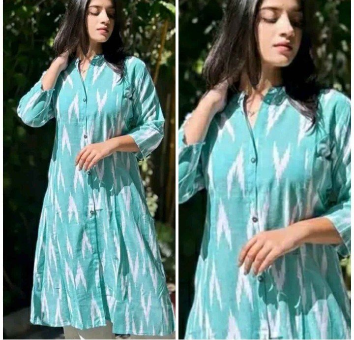 Pure Cotton Ikkat Kurti - Image 11