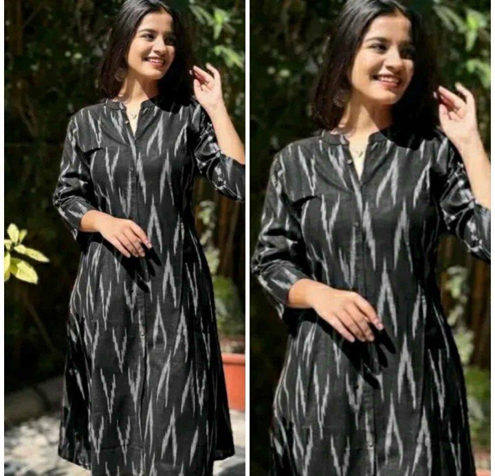Pure Cotton Ikkat Kurti - Image 10