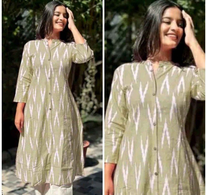 Pure Cotton Ikkat Kurti - Image 9