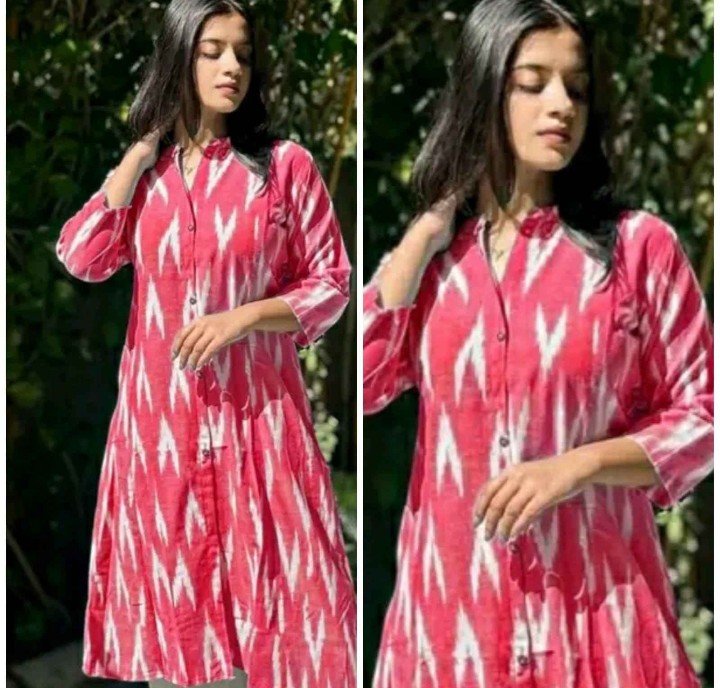 Pure Cotton Ikkat Kurti - Image 8
