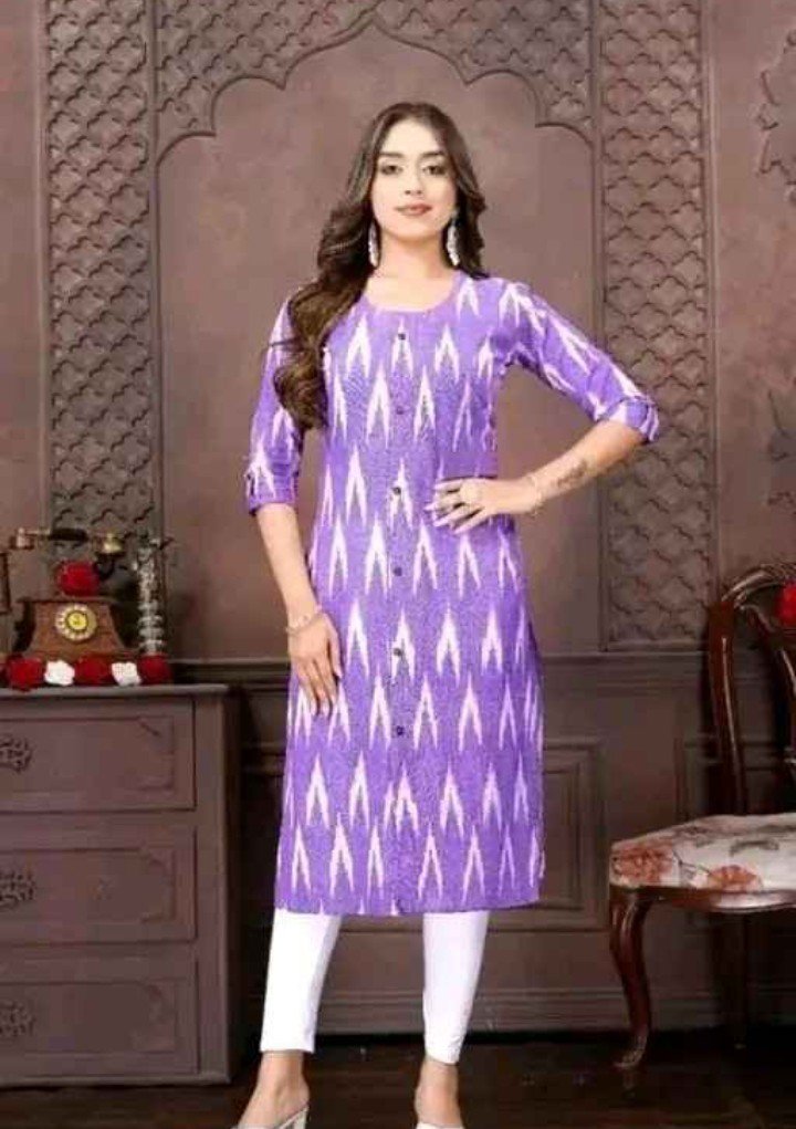 Pure Cotton Ikkat Kurti - Image 7