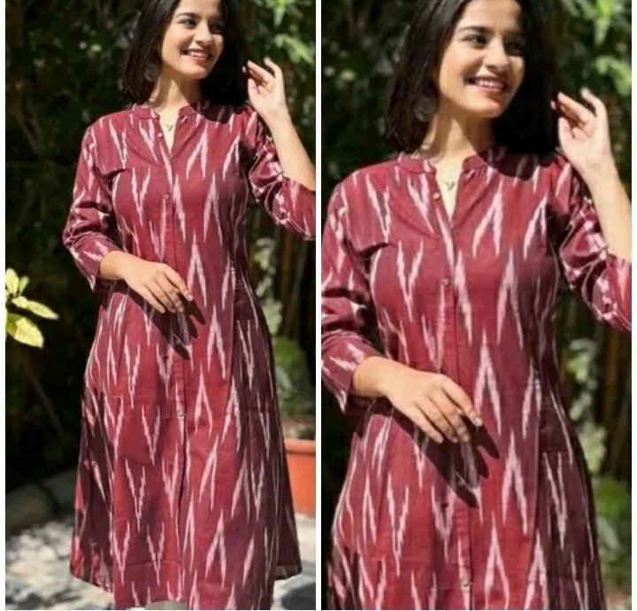 Pure Cotton Ikkat Kurti - Image 5