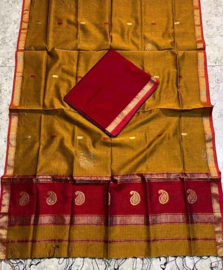 Pure Handloom Maheswari Kota Saree - Image 15