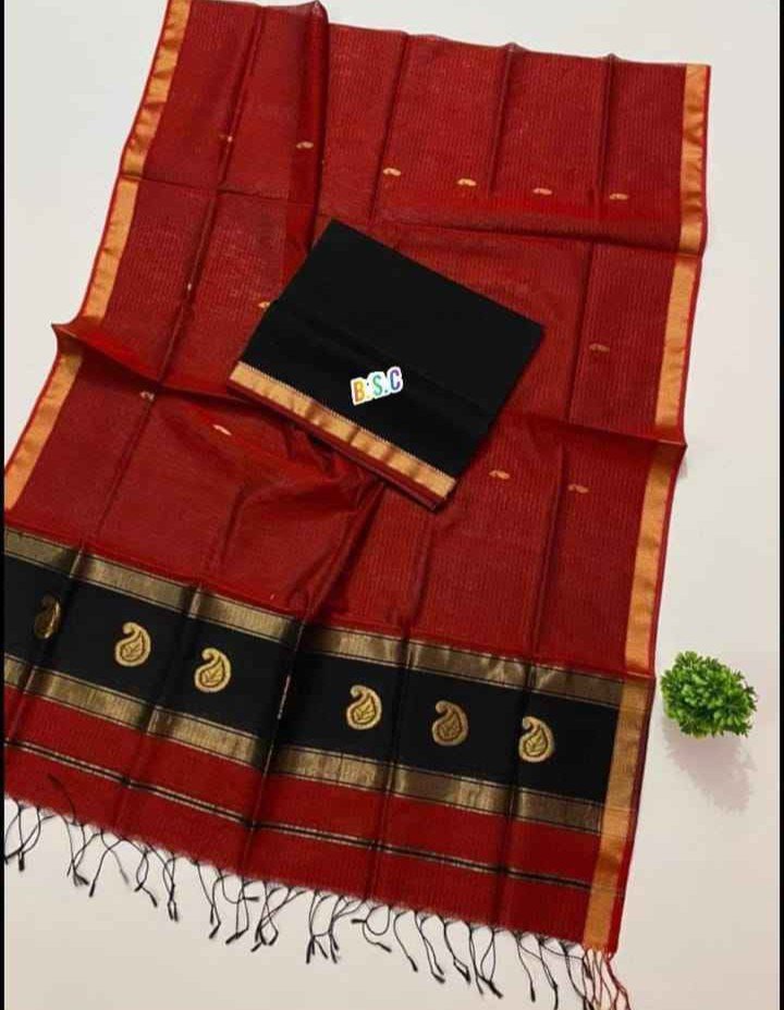 Pure Handloom Maheswari Kota Saree - Image 8