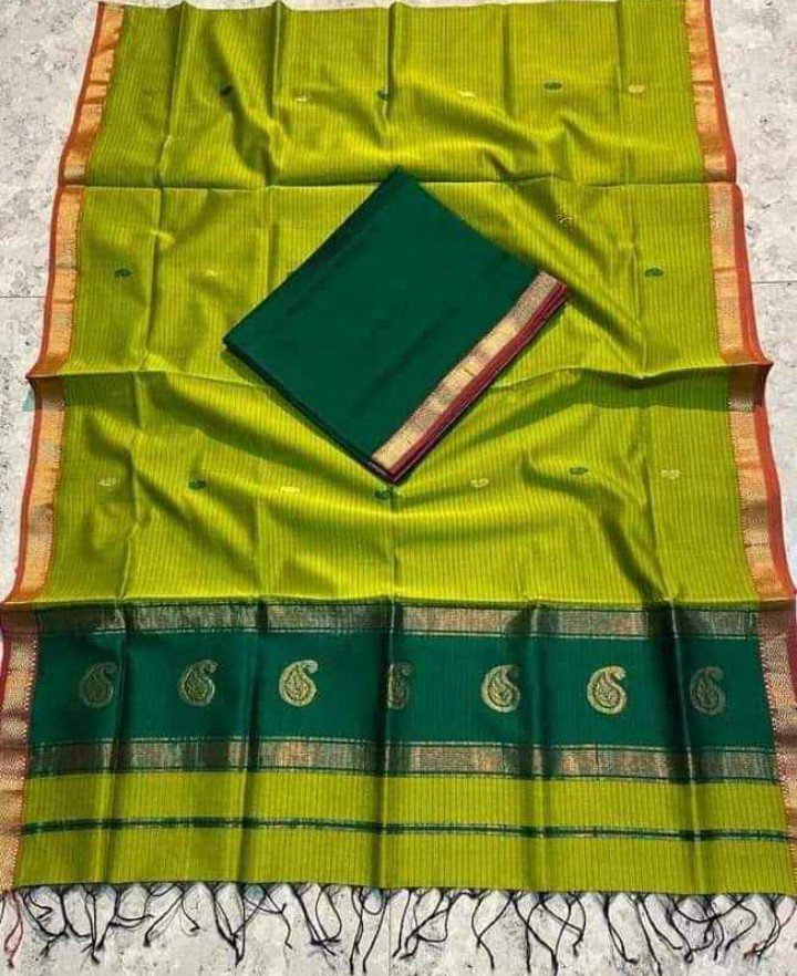 Pure Handloom Maheswari Kota Saree - Image 4