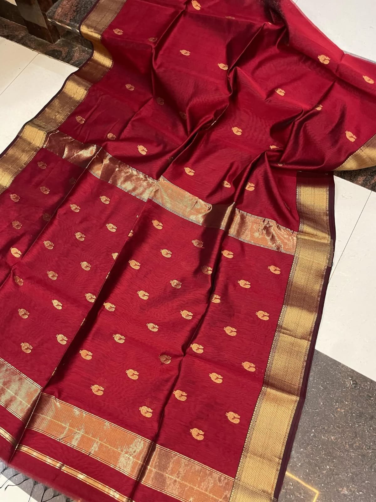 Maheswari Cotton Silk Saree - Image 8
