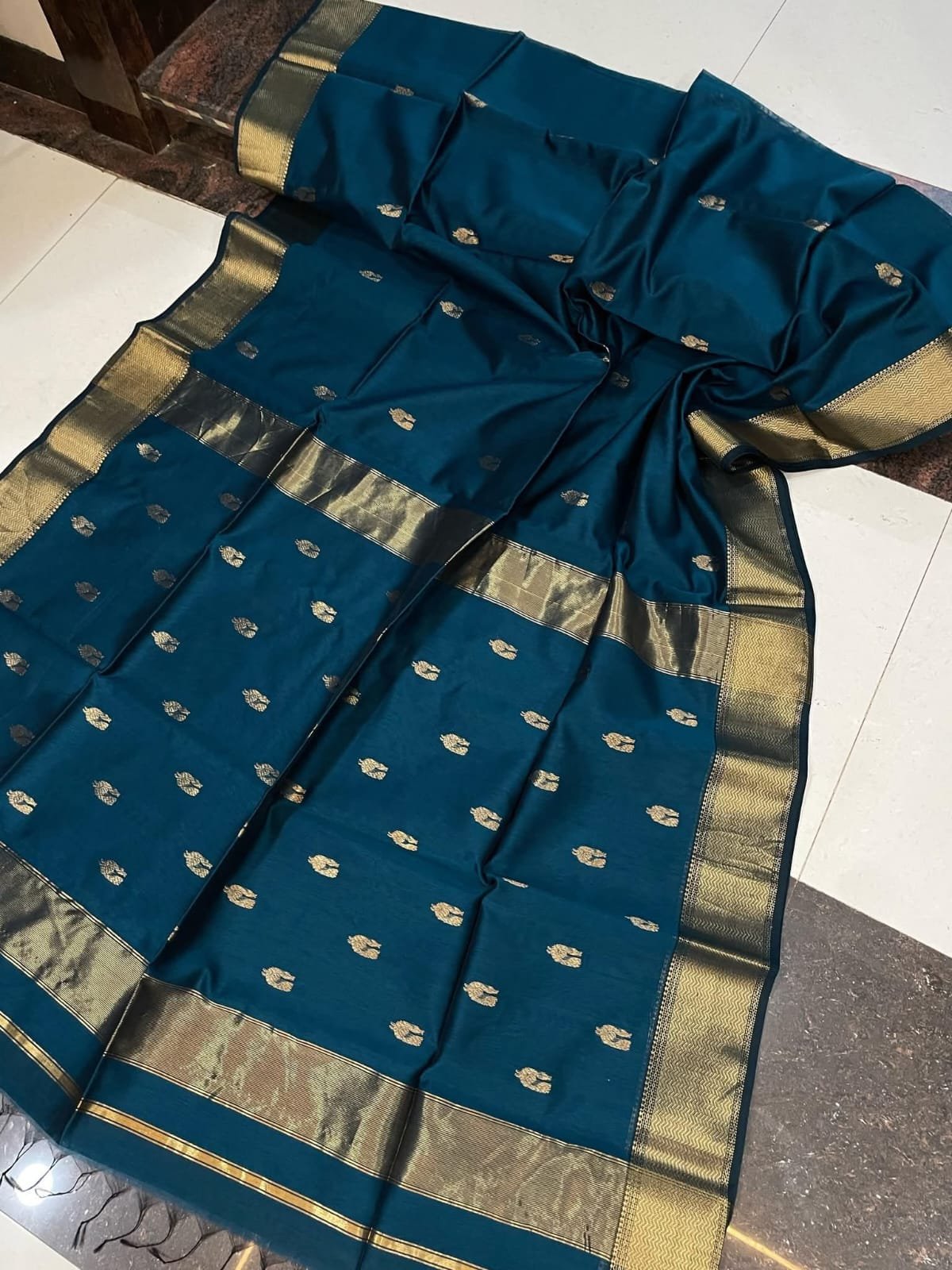 Maheswari Cotton Silk Saree - Image 7
