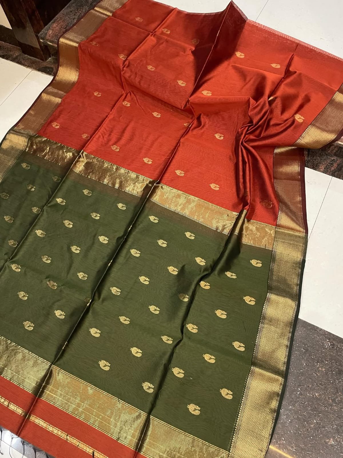 Maheswari Cotton Silk Saree - Image 6
