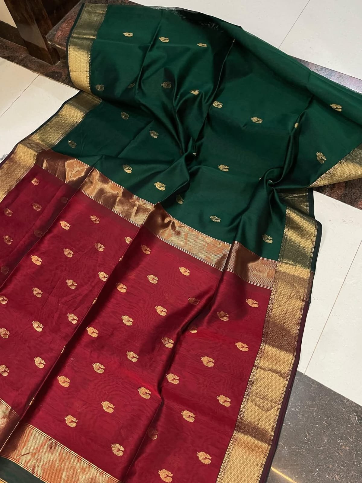 Maheswari Cotton Silk Saree - Image 5
