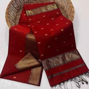 Pure Handloom Maheswari Cotton Silk Saree